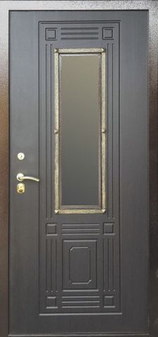 Дверь МДФ с ковкой и стеклом