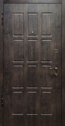 Стальная дверь МДФ шпон с двух сторон (DM-042)