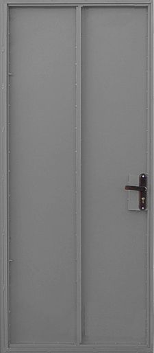 Однопольная временная дверь с окраской грунт-эмаль