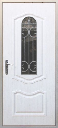 Белая дверь с МДФ