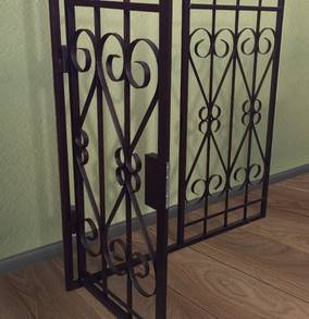 Стальная решетка с замком