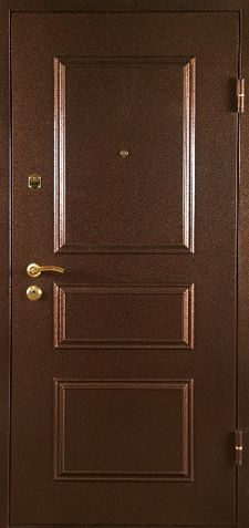 Бронированная дверь с порошковым напылением и замком Mettem ЗВ13 173.1.1 (BD-003)