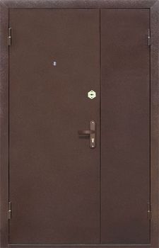 Двустворчатая дверь с порошковым напылением и МДФ шпон (DP-003)