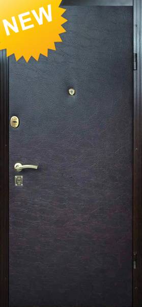Дверь с отделкой винилискожей и замком Mettem