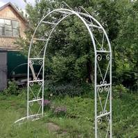 Белая садовая арка
