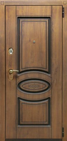 Стальная дверь МДФ шпон с двух сторон (DM-035)