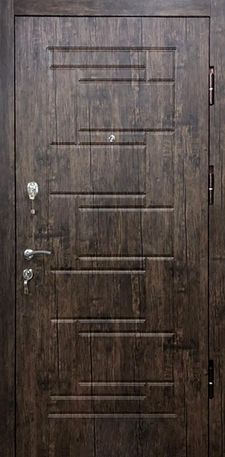 Стальная дверь МДФ шпон с двух сторон (DM-062)