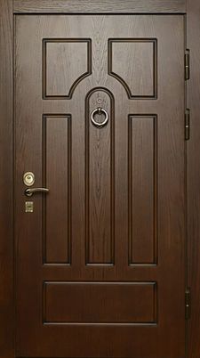 Железная дверь МДФ шпон с двух сторон (DM-081)