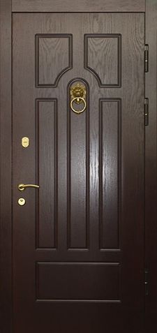 Стальная дверь МДФ шпон с двух сторон (DM-090)