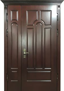Парадная дверь МДФ шпон с двух сторон (DM-101)