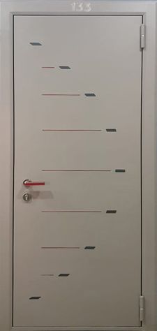 Металлическая дверь порошковое напыление и МДФ ПВХ с магнитным уплотнителем (DP-074)