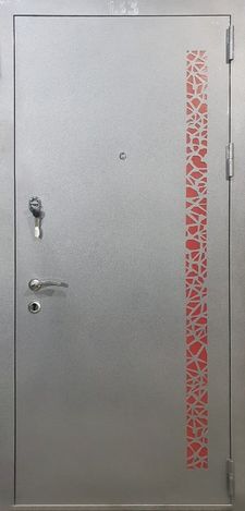 Входная дверь порошковое напыление и МДФ ПВХ с магнитным уплотнителем (DP-076)