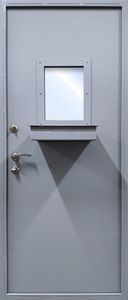 Дверь в кассу с бронированным стеклом и передаточным лотком (DP-152)