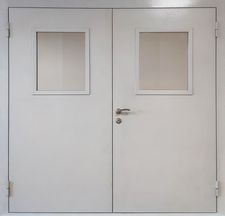 Двустворчатая дверь порошковое напыление с двух сторон (DP-186)