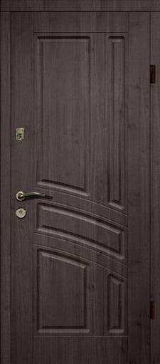 Однопольная железная дверь МДФ шпон с двух сторон (DM-004)