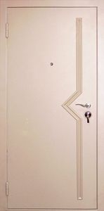 Дверь порошковое напыление и филенчатый МДФ с замком Эльбор (DP-057)