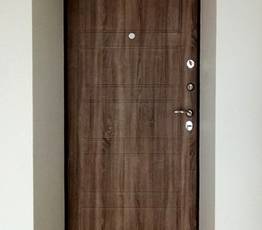 Дверь с коричневой МДФ панелью