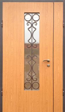 Входная дверь с ковкой и стеклом с замком Гардиан (KSD-007)