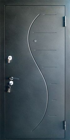 Стальная дверь порошковое напыление и МДФ ПВХ (DP-010)