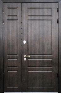 Двустворчатая дверь МДФ шпон с замком Кале (DM-007)