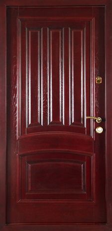 Филенчатая дверь красная