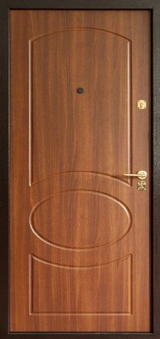Дверь с МДФ коричневая