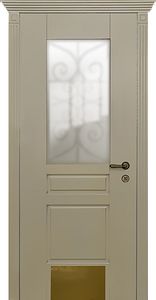 Дверь с ковкой и стеклом (KSD-36)