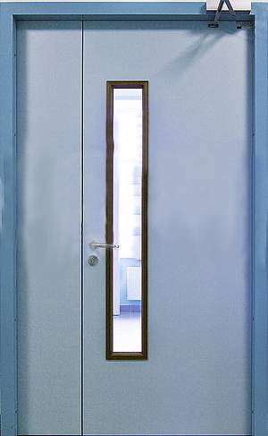 Фото огнестойкой двери со стеклом