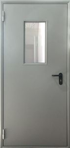 Однопольная дымогазонепроницаемая противопожарная дверь со стеклом EIS 60 (PMD-013)