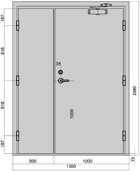 Схема размеров двери